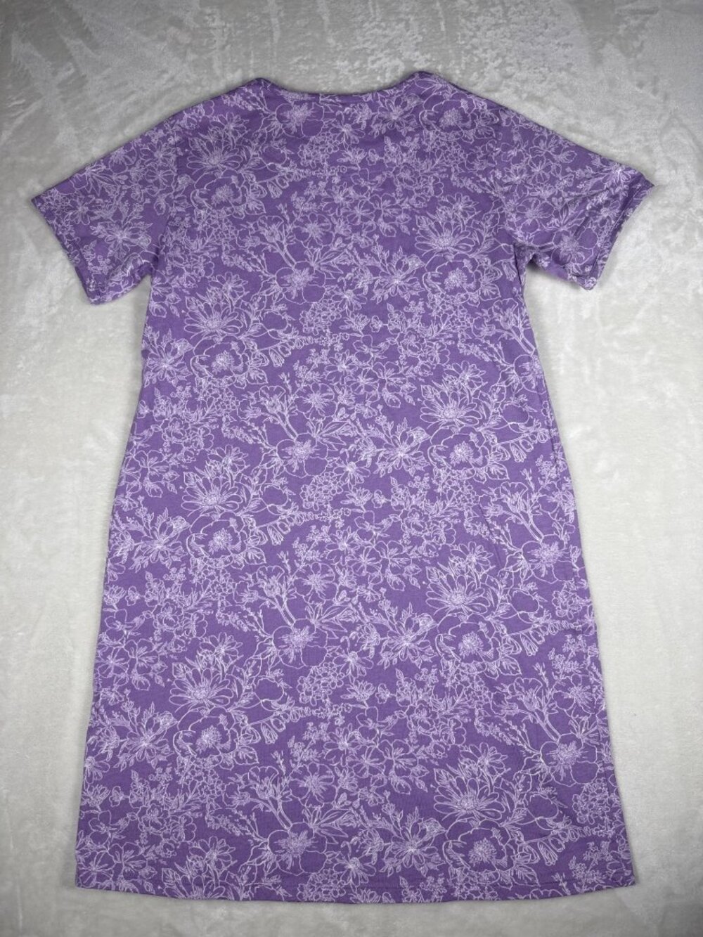Vera Bradley Purple Floral Short Sleeve Dress Small - Picture 6 of 8
